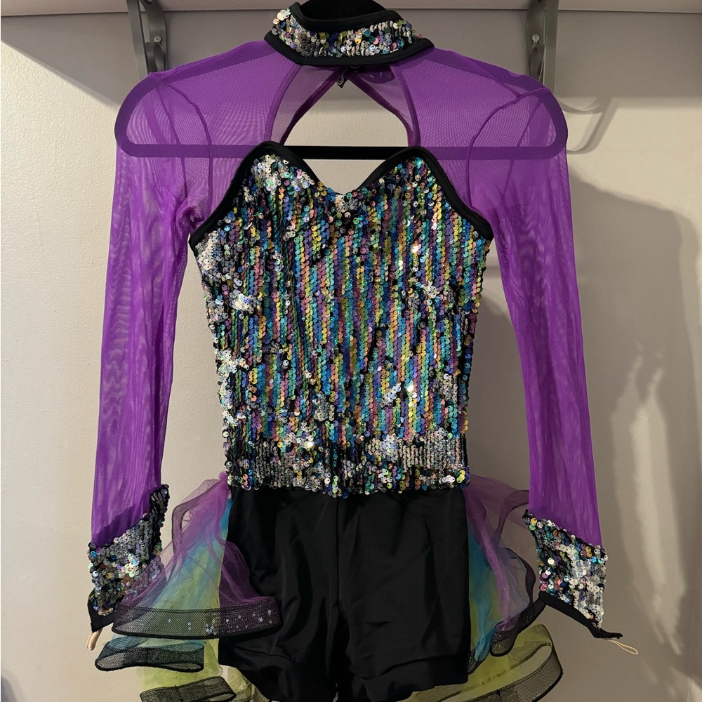 Multicolored Sparkly Dance Costume